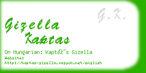 gizella kaptas business card
